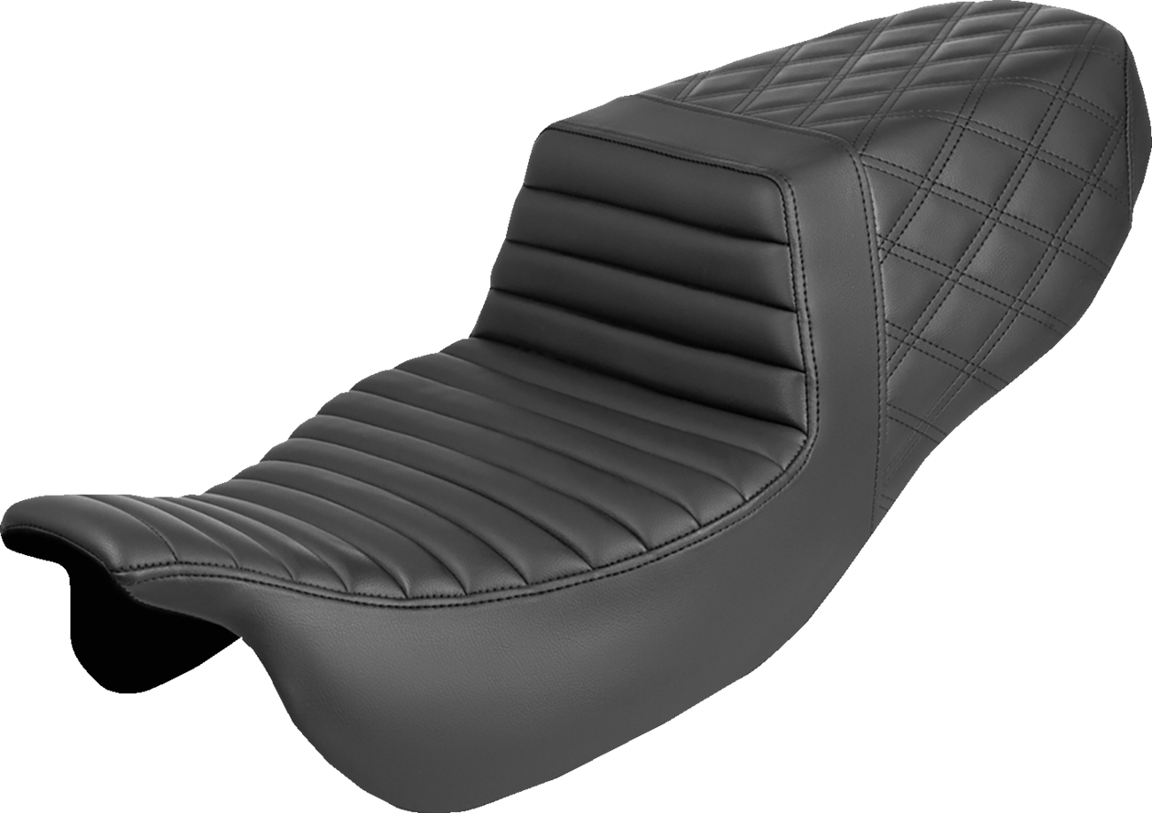 Asiento elevado - Asiento elevado - Tuck-n-Roll delantero/cosido de celosía trasero - FLRT/FLTRT '15-'25