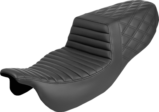 Asiento elevado - Asiento elevado - Tuck-n-Roll delantero/cosido de celosía trasero - FLRT/FLTRT '15-'25
