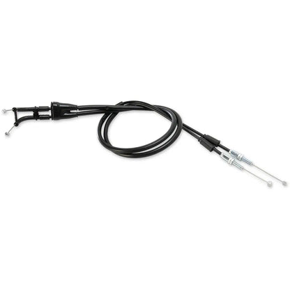 Cable del acelerador de vinilo negro.