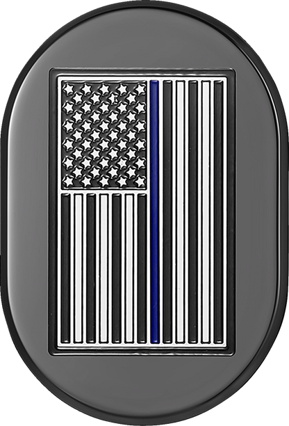 Cubierta de antena - Cubierta de antena - Guardabarros trasero derecho - Bandera americana de línea azul - Negro