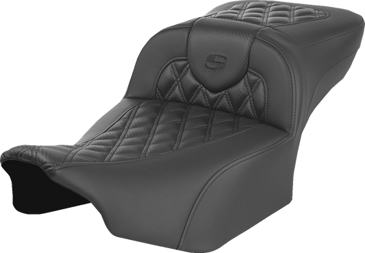 Asiento con calefacción de alcance extendido Roadsofa™ - Asiento con calefacción RoadSofa™ - Alcance extendido - Costura de celosía - sin respaldo - FLT/FLH '23-'24
