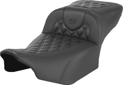 Asiento con calefacción de alcance extendido Roadsofa™ - Asiento con calefacción RoadSofa™ - Alcance extendido - Costura de celosía - sin respaldo - FLT/FLH '23-'24