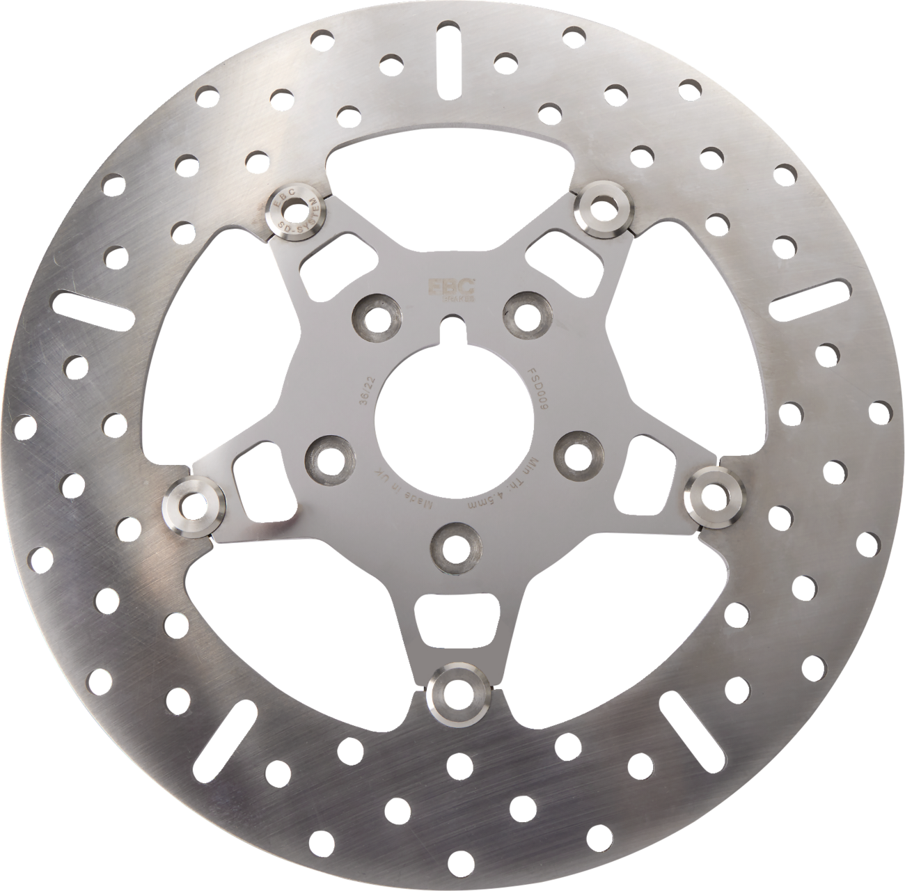 Rotor de freno delantero de acero inoxidable serie FSD para Big Twins - Rotor de freno - Soporte pulido