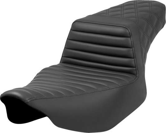 Asiento elevado - Asiento elevado - Tuck-n'-Roll delantero/cosido de celosía trasero - Negro - FL '23-'24