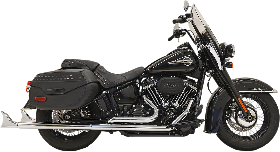 Sistema de escape dual True Fishtail - Escape de cola de pez con deflector - 33"