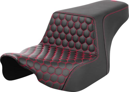 Asiento elevado en forma de panal - Asiento elevado - Delantero en forma de panal - Costuras rojas - FL '23-'24