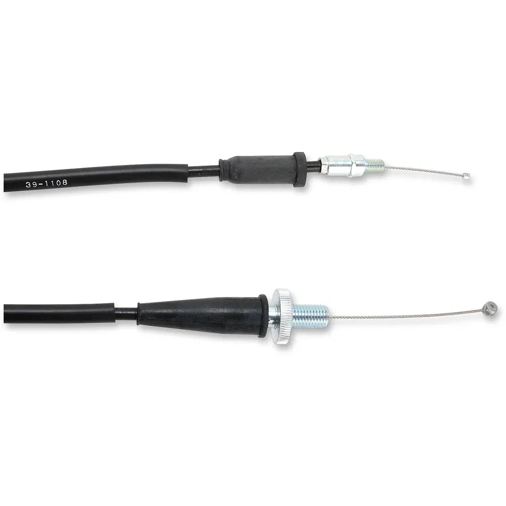 Cable del acelerador de vinilo negro.