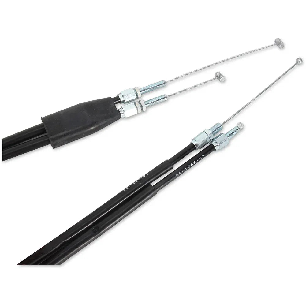 Cable del acelerador de vinilo negro.