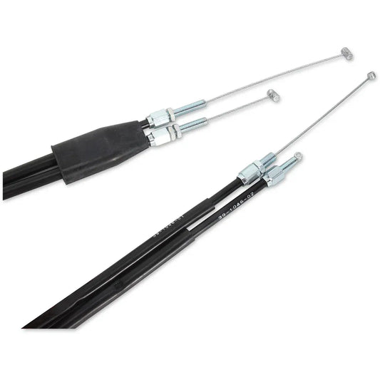 Cable del acelerador de vinilo negro.