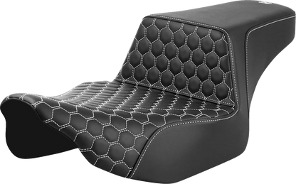 Asiento elevado tipo panal - Asiento elevado - Alcance extendido - Panal delantero - Costura blanca - FL '23-'24