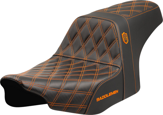 Asiento Pro Series SDC Performance Grip - Asiento Pro Series SDC Performance - Costuras naranjas - Sin respaldo - FLT/FLH '23 -'24