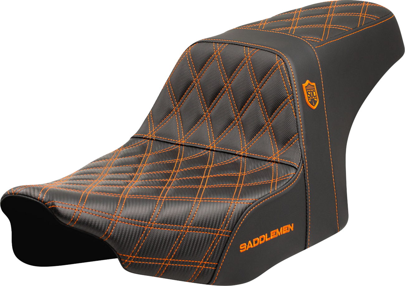 Asiento Pro Series SDC Performance Grip - Asiento Pro Series SDC Performance - Costuras naranjas - Sin respaldo - FLT/FLH '23 -'24