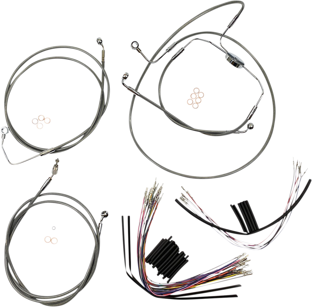 Kit de instalación de manillar XR - Kit de instalación de manillar XR - Perchas para monos de 12"-14" - SE '08-'12 - Acero inoxidable