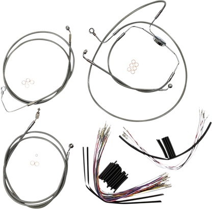 Kit de instalación de manillar XR - Kit de instalación de manillar XR - Perchas para monos de 12"-14" - SE '08-'12 - Acero inoxidable
