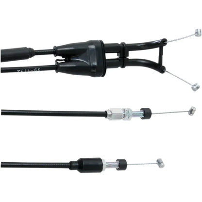 Cable del acelerador de vinilo negro.