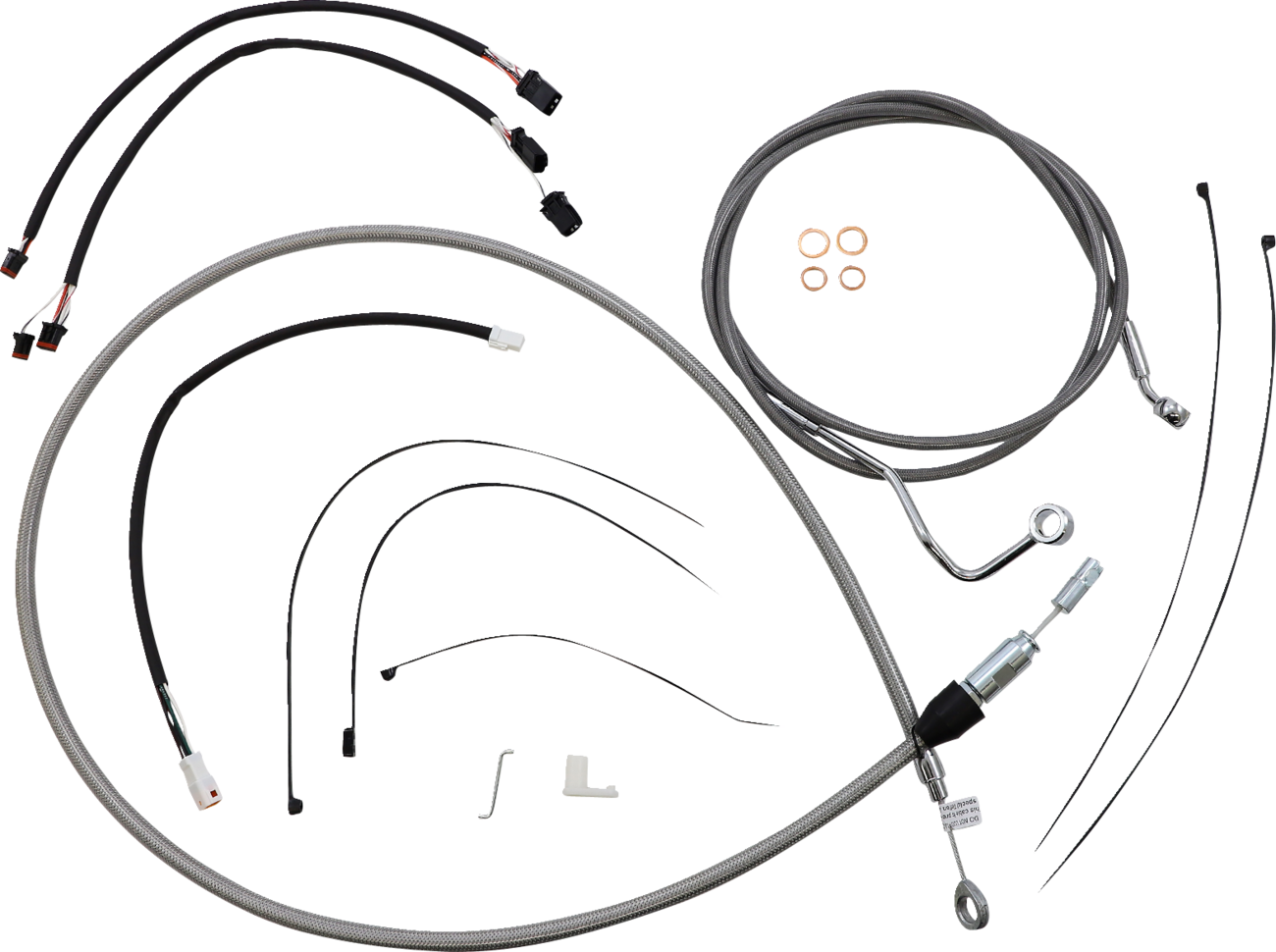 Kit de instalación de manillar XR - Kit de instalación de manillar XR - Perchas para monos de 12"-14" - FLTR '21-'23 - Acero inoxidable/cromo
