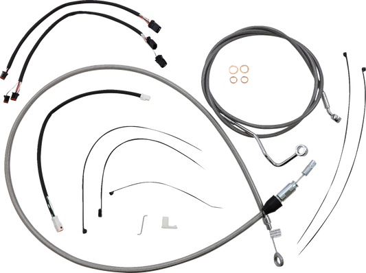 Kit de instalación de manillar XR - Kit de instalación de manillar XR - Perchas para monos de 12"-14" - FLTR '21-'23 - Acero inoxidable/cromo