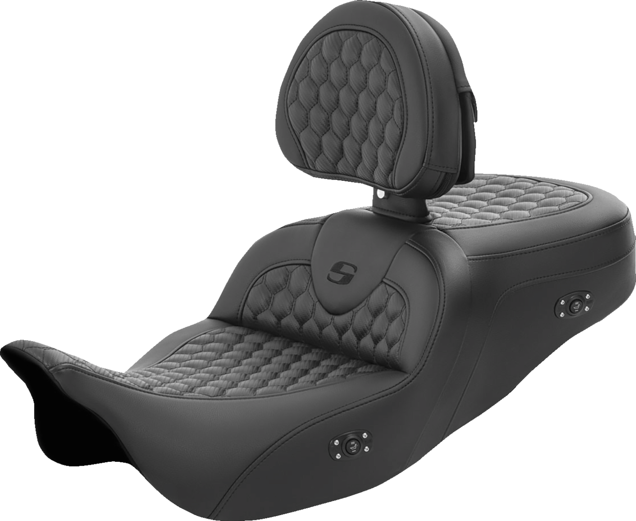 Asiento Saddlemen calefactado con respaldo Roadsofa Honeycomb - FL '08-'23
