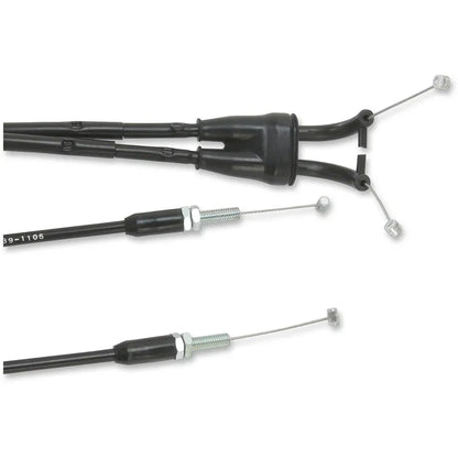 Cable del acelerador de vinilo negro.