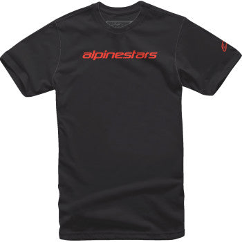 Playera Alpinestars Linear Wordmark - Negro/Rojo