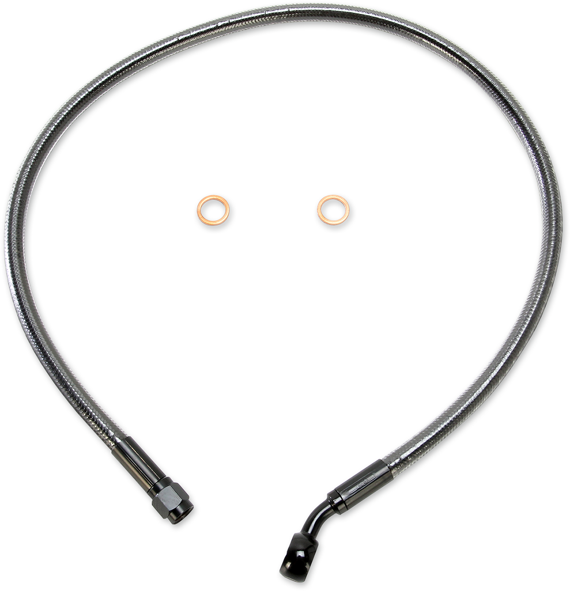 Kit de línea de freno delantero específico para ABS Designer Series de longitud alternativa - Línea de freno - 10 mm-35° - 28" - Black Pearl
