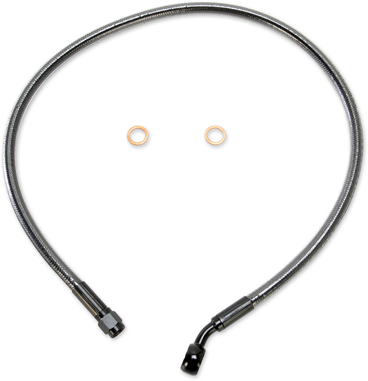 Kit de línea de freno delantero específico para ABS Designer Series de longitud alternativa - Línea de freno - 10 mm-35° - 28" - Black Pearl