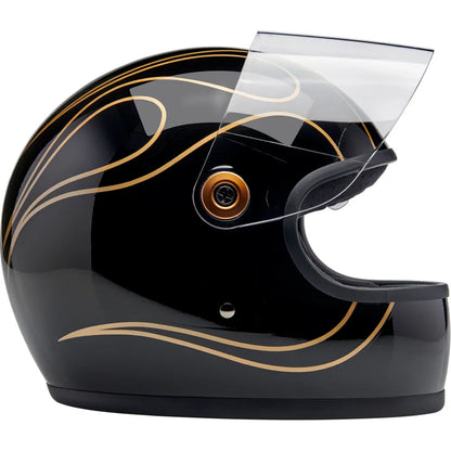 Casco Biltwell Gringo S Gloss Black Flames
