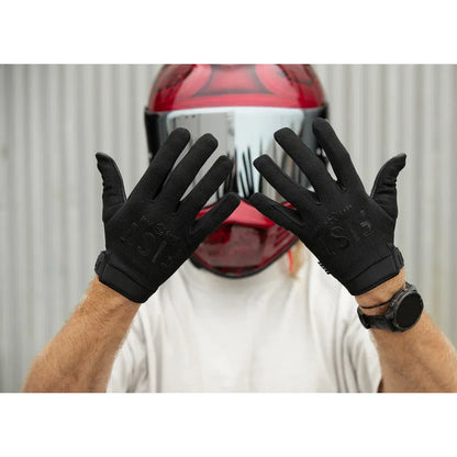 Guantes de carretera de cuero híbrido moto