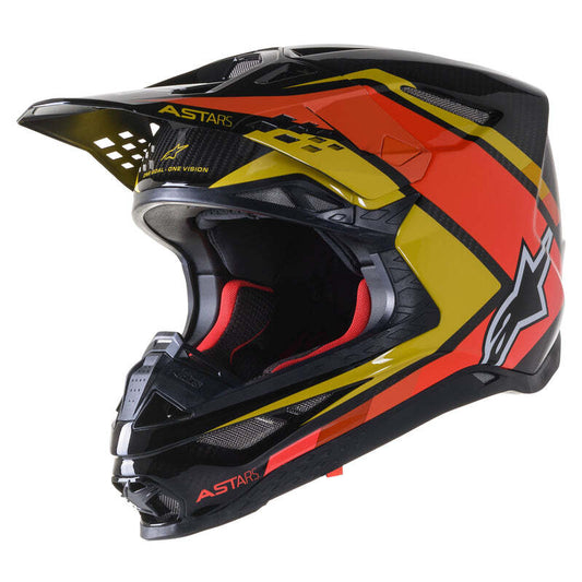 Casco Alpinestars Supertech M10 Meta 2 MIPS® - Negro/Amarillo/Naranja