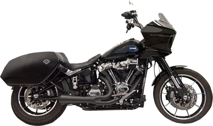 Sistema de escape Ripper 2 en 1 - Sistema de escape Ripper 2 en 1 con silenciador Megáfono - Corto - Negro - M8 Softail