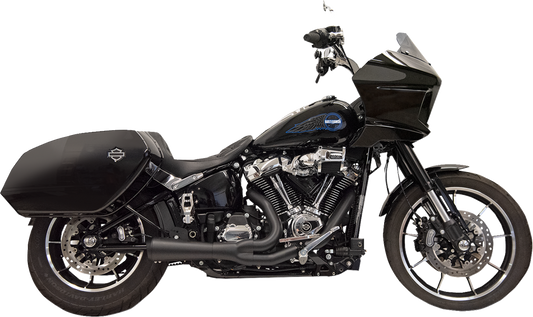 Sistema de escape Ripper 2 en 1 - Sistema de escape Ripper 2 en 1 con silenciador Megáfono - Corto - Negro - M8 Softail