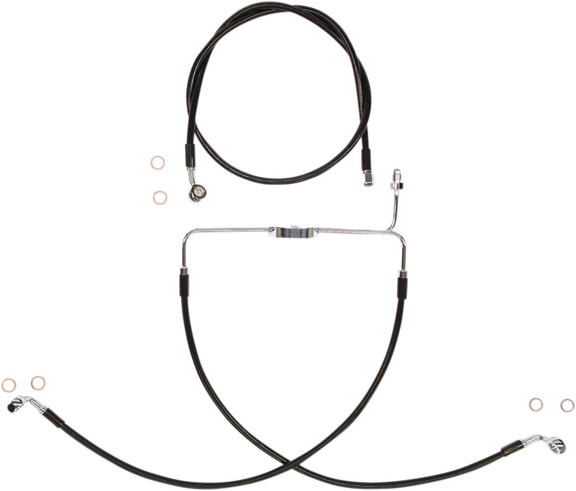 Kit de línea de freno delantero XR de acero inoxidable Extreme Response - Kit de línea de freno - XR - Negro
