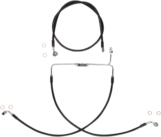 Kit de línea de freno delantero XR de acero inoxidable Extreme Response - Kit de línea de freno - XR - Negro