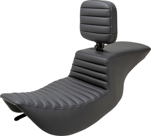 Asiento elevado Tour - Asiento elevado Tour - Respaldo para el conductor - Tuck-n-Roll - FLHR/FLHX '97-'07