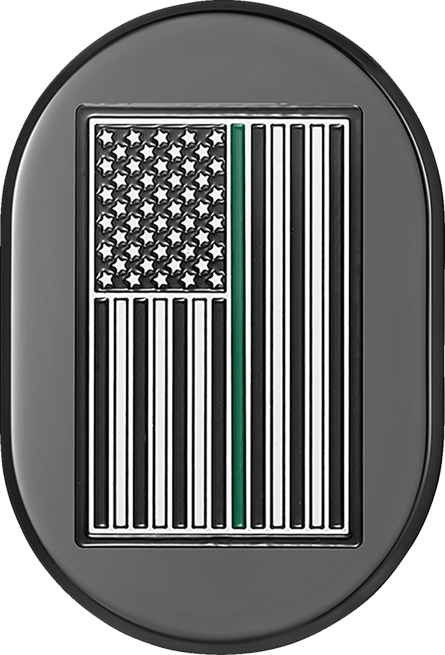 Cubierta de antena - Cubierta de antena - Guardabarros trasero derecho - Bandera estadounidense Green Line - Negro
