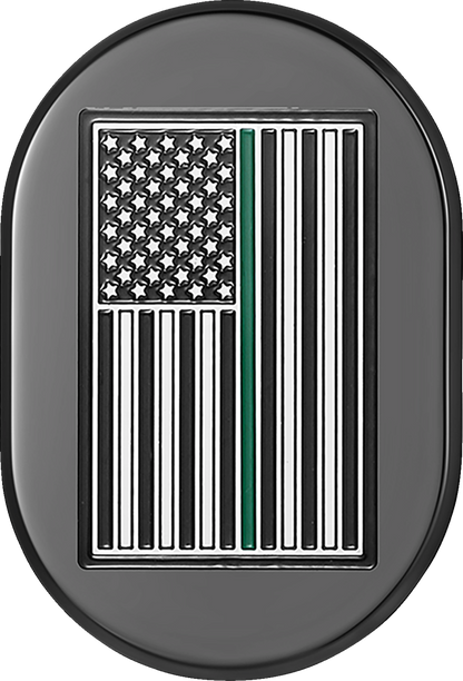 Cubierta de antena - Cubierta de antena - Guardabarros trasero derecho - Bandera estadounidense Green Line - Negro