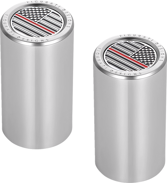 Cubiertas de Atraque - Cubiertas de Atraque - Bandera Americana - Línea Roja - Larga - Plata