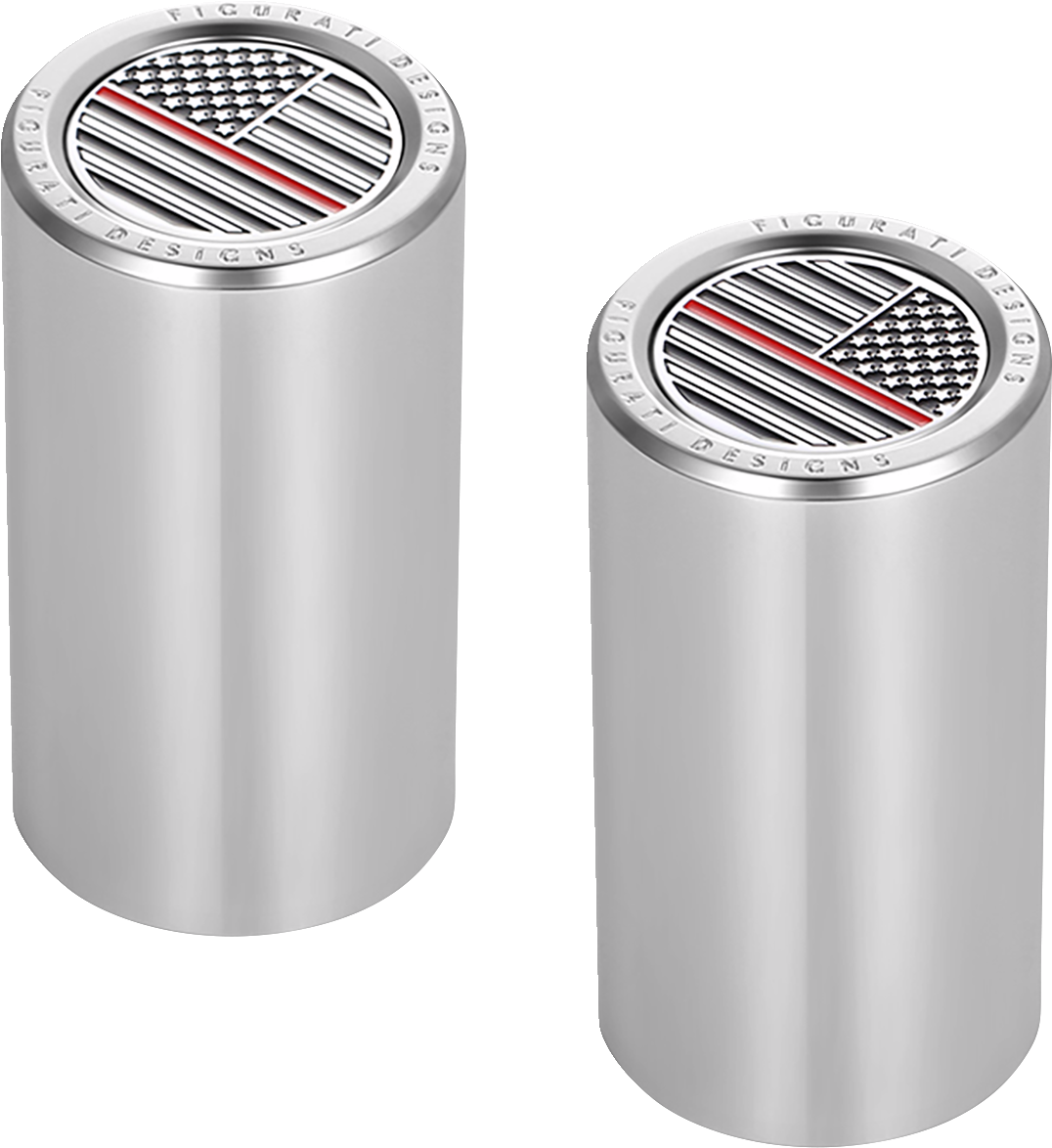 Cubiertas de Atraque - Cubiertas de Atraque - Bandera Americana - Línea Roja - Larga - Plata