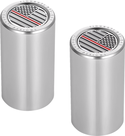 Cubiertas de Atraque - Cubiertas de Atraque - Bandera Americana - Línea Roja - Larga - Plata