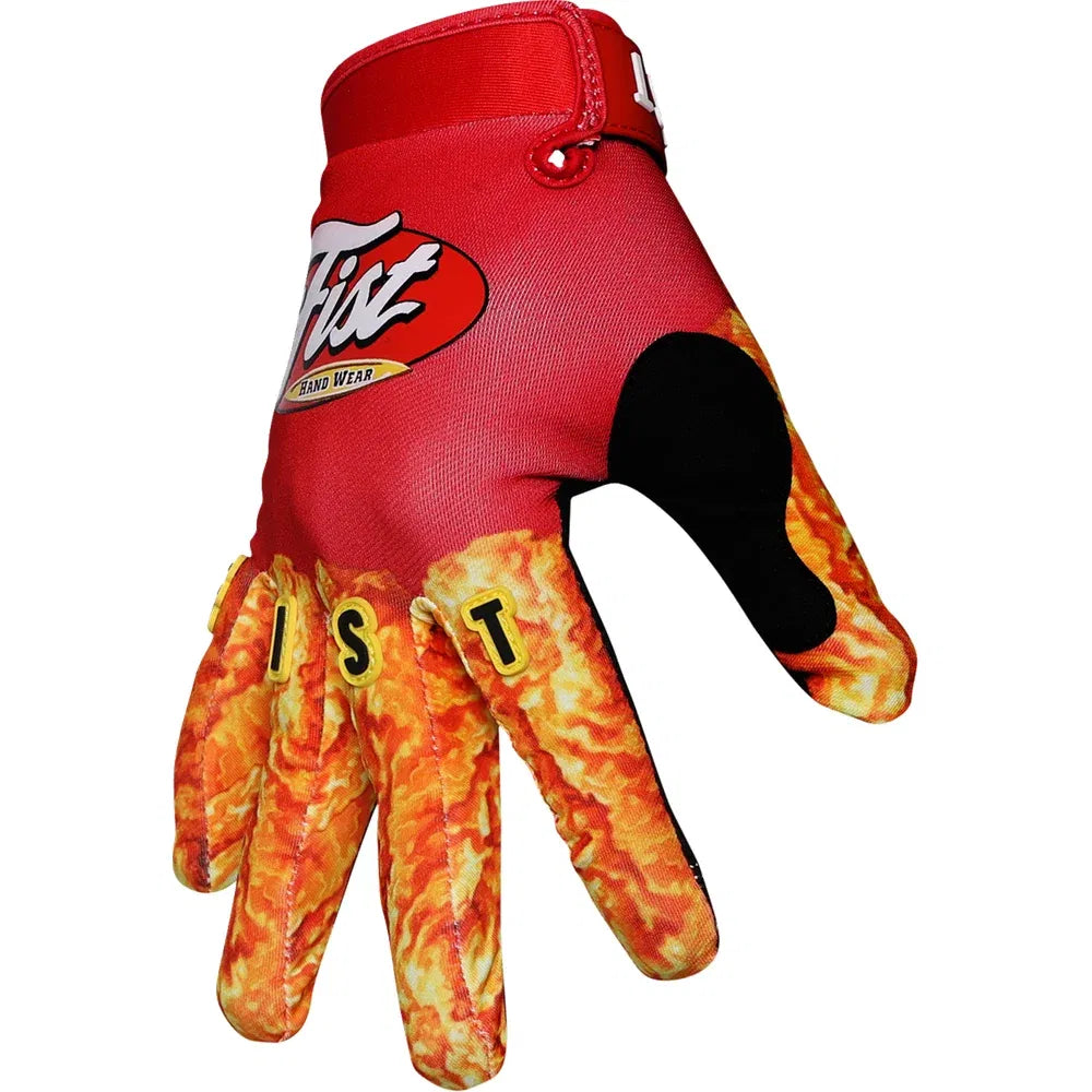 Guantes con dedos de pollo atados