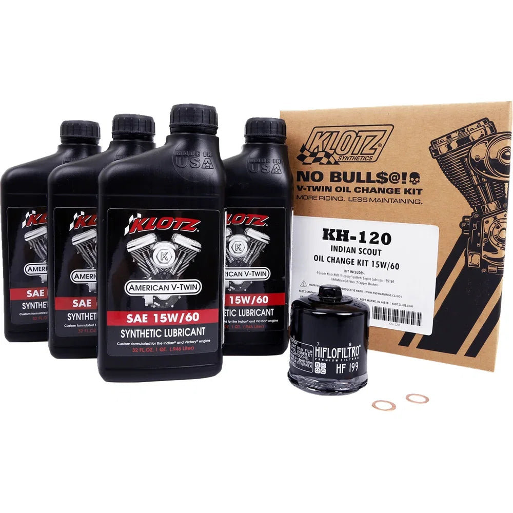 Kit de cambio de aceite - indian scout - 15w-60