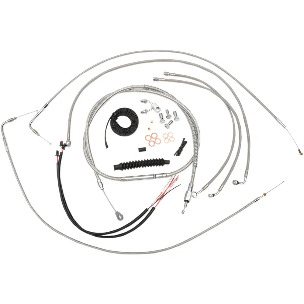 Kit completo de cable de manillar/línea de freno trenzado de acero inoxidable — kit de cables
