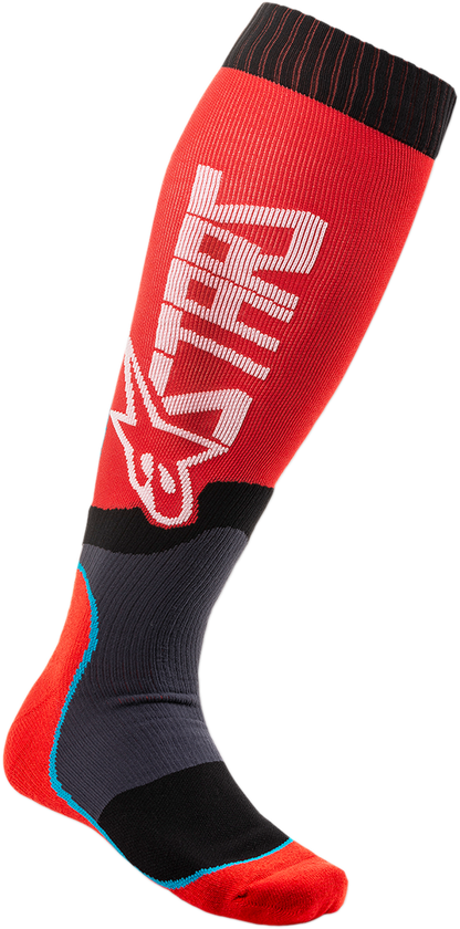 Calcetas Alpinestars MX Plus 2 Socks - Rojo/Blanco