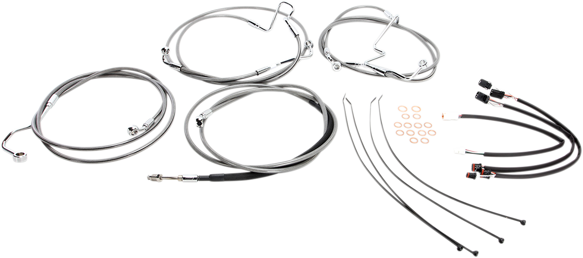 Kit de instalación de manillar XR - Kit de instalación de manillar XR - Perchas para monos de 12"-14" - FLH '17-'20 - Acero inoxidable