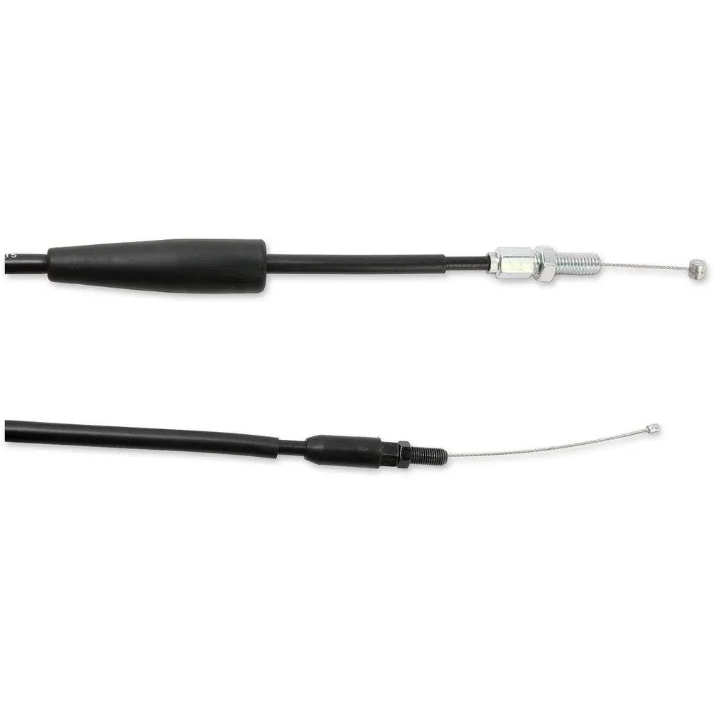 Cable del acelerador de vinilo negro.