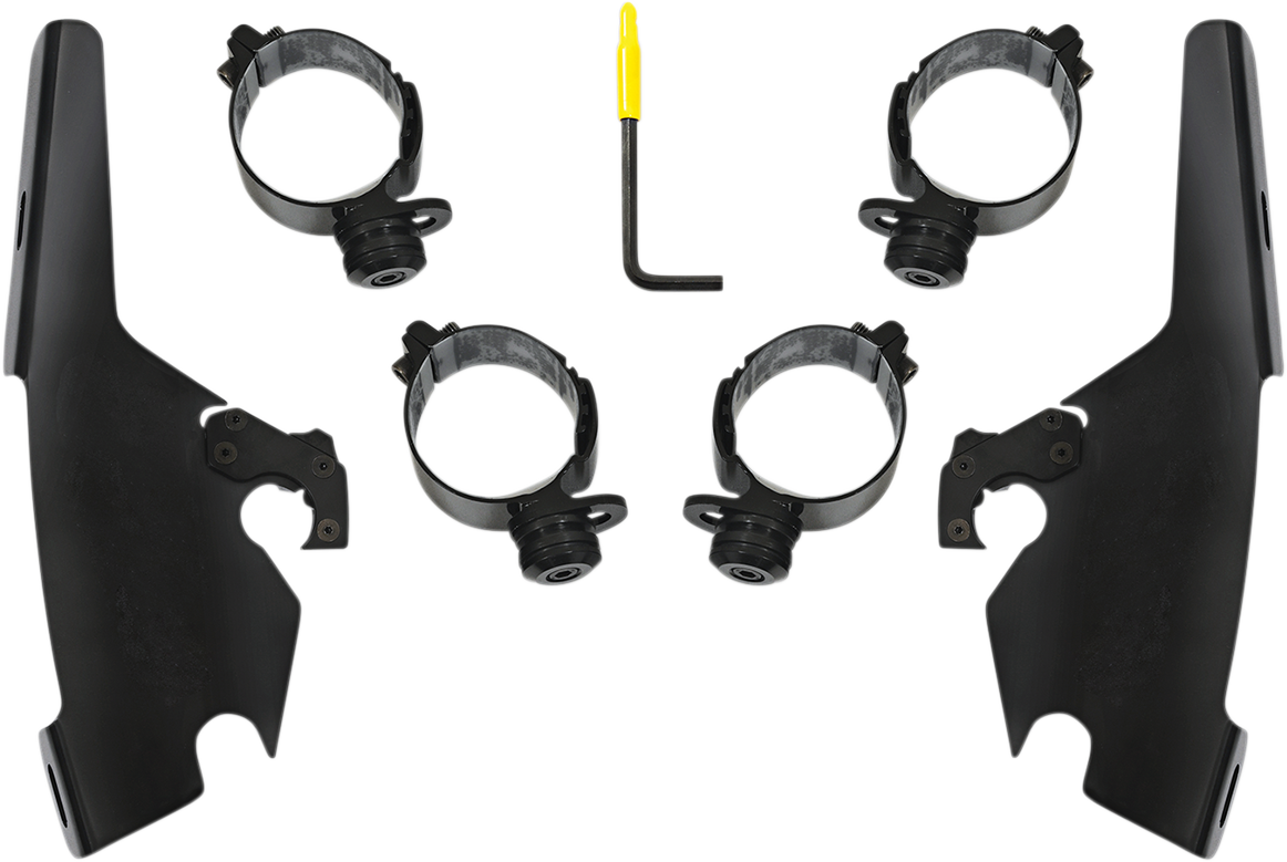 Kit de montaje con bloqueo de gatillo de carenado Batwing - Batwing - Kit de montaje - Negro - FLSB