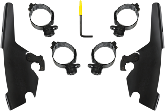 Kit de montaje con bloqueo de gatillo de carenado Batwing - Batwing - Kit de montaje - Negro - FLSB