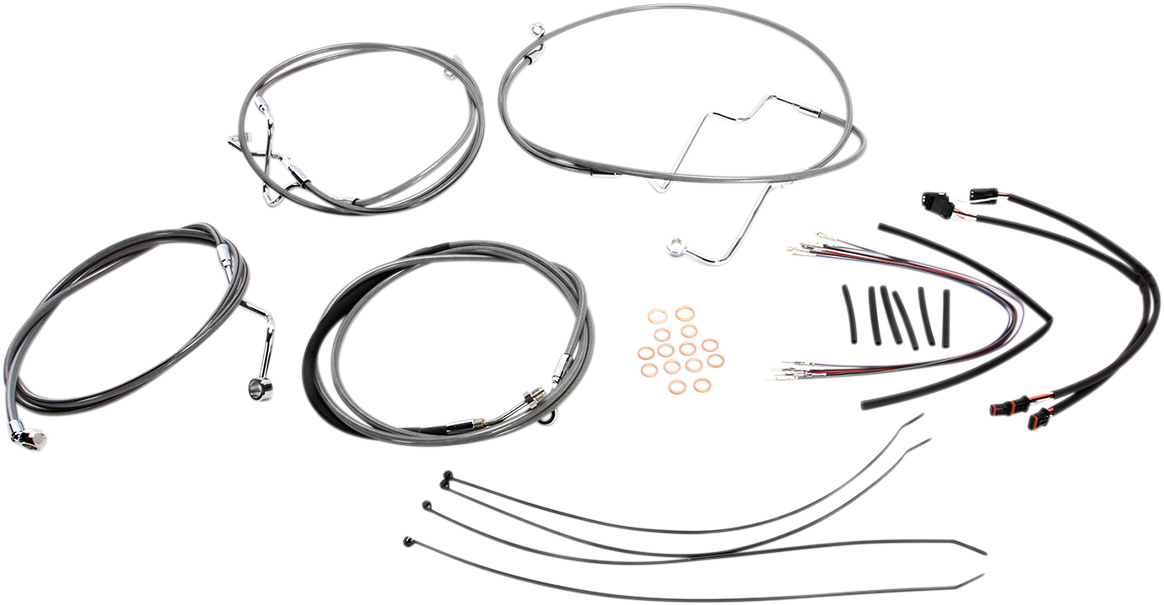 Kit de instalación de manillar XR - Kit de instalación de manillar XR - Perchas para monos de 15"-17" - FLTRX '15 - Acero inoxidable