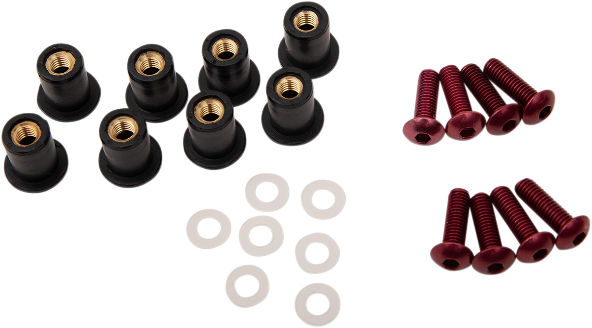 Kit de tornillos para parabrisas - Kit de tornillos para parabrisas - Rojo