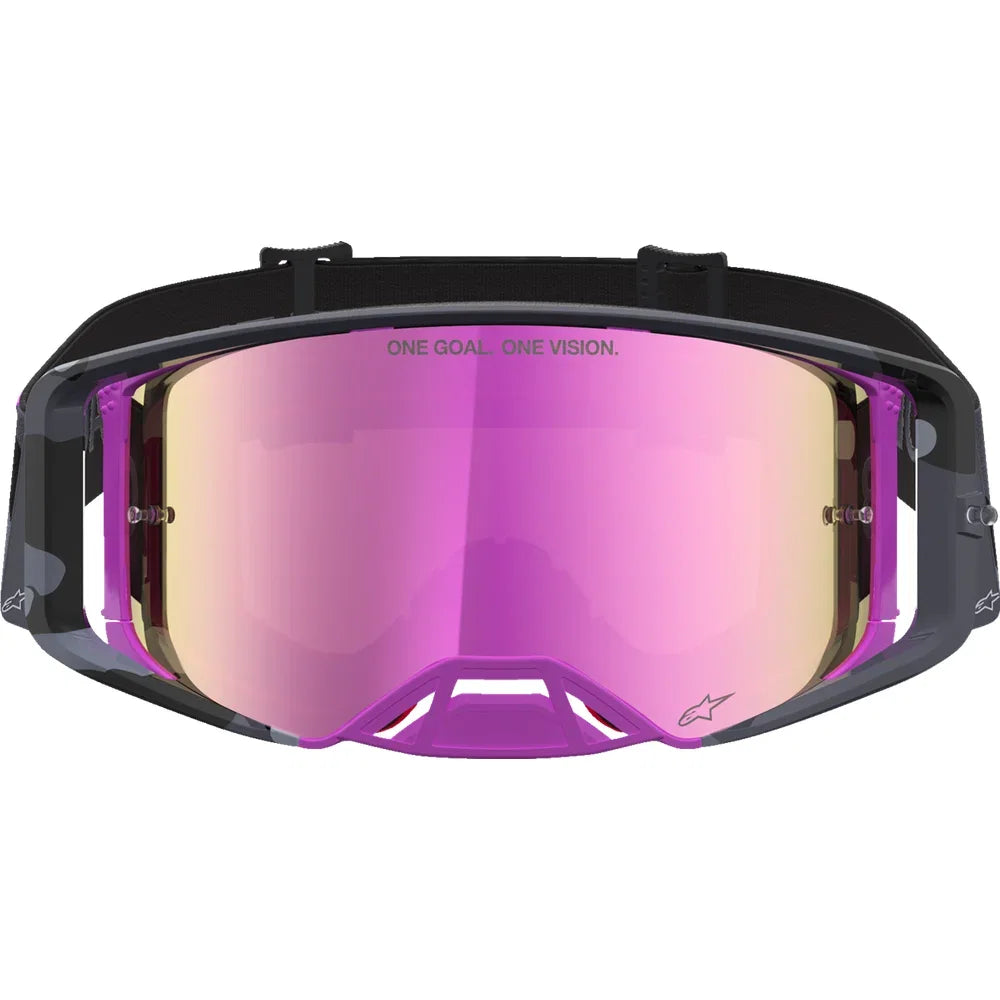 Goggles ALPINESTARS Goggles Supertech Limited Edition Loane Camo Supertech Loane Limited Pink Mirror Camo Purple